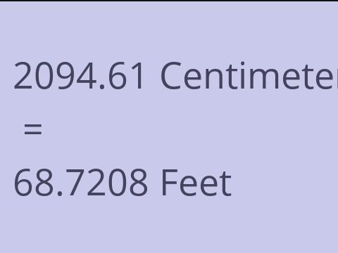 2094.61 CM TO FEET