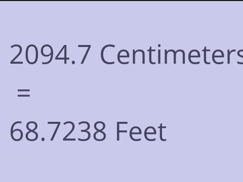 2094.7 CM TO FEET