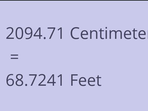 2094.71 CM TO FEET