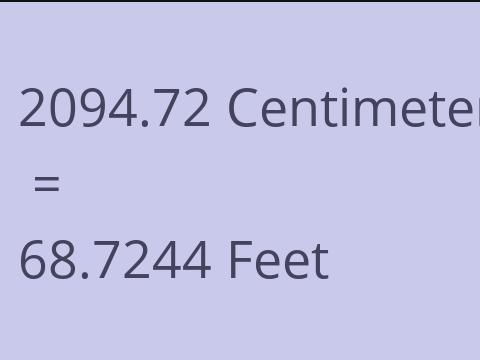 2094.72 CM TO FEET