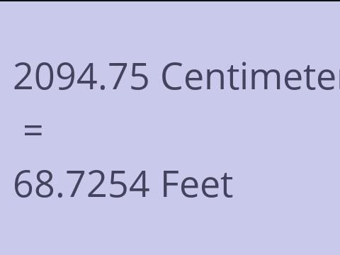 2094.75 CM TO FEET