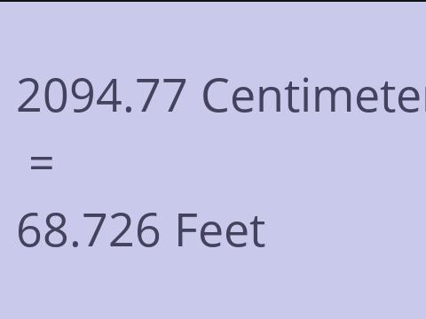 2094.77 CM TO FEET