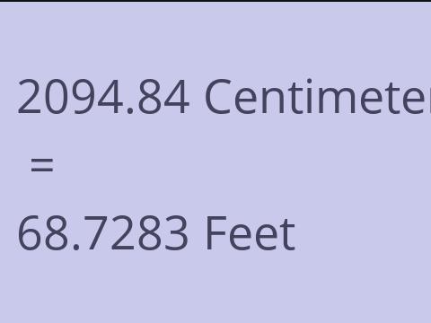 2094.84 CM TO FEET