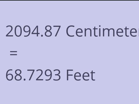 2094.87 CM TO FEET