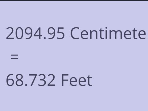 2094.95 CM TO FEET