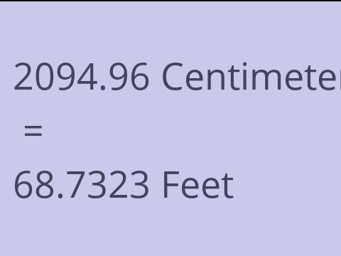 2094.96 CM TO FEET