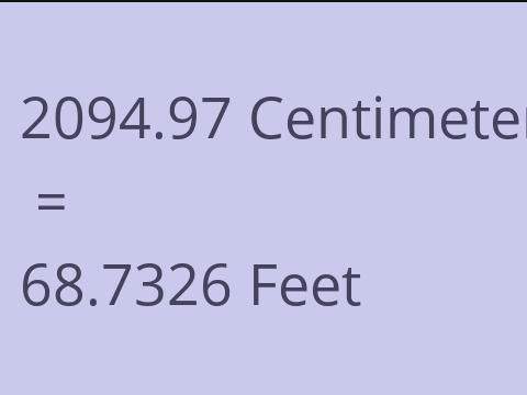 2094.97 CM TO FEET
