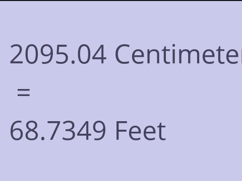 2095.04 CM TO FEET