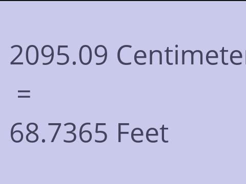 2095.09 CM TO FEET