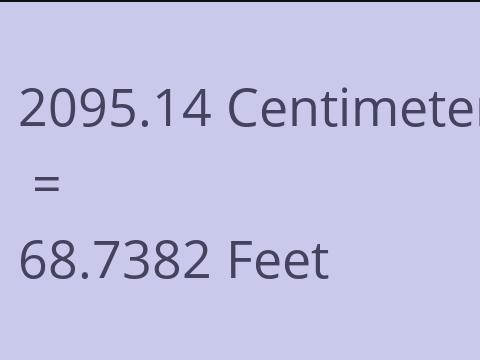 2095.14 CM TO FEET