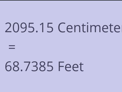 2095.15 CM TO FEET