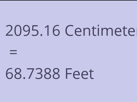 2095.16 CM TO FEET