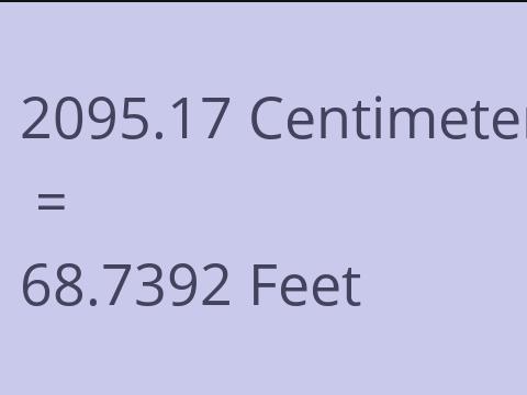 2095.17 CM TO FEET