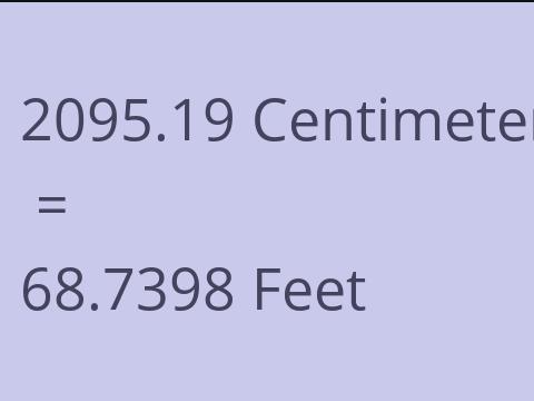 2095.19 CM TO FEET