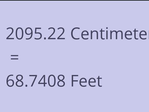 2095.22 CM TO FEET