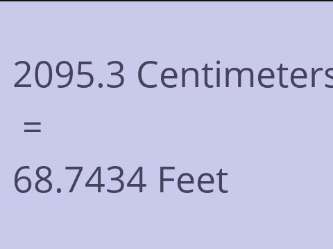 2095.3 CM TO FEET