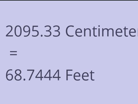 2095.33 CM TO FEET