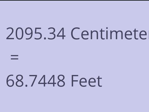 2095.34 CM TO FEET