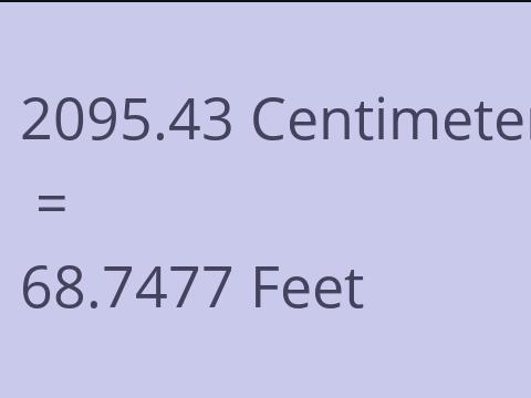 2095.43 CM TO FEET