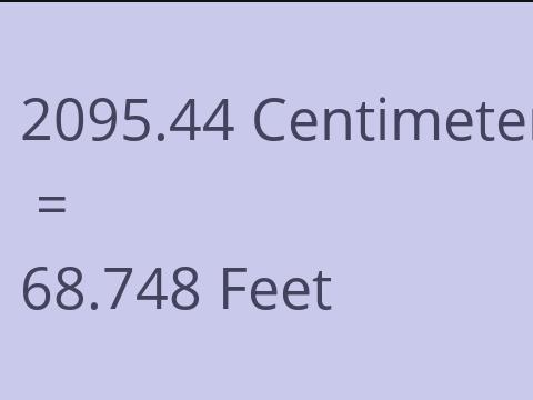 2095.44 CM TO FEET