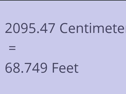 2095.47 CM TO FEET