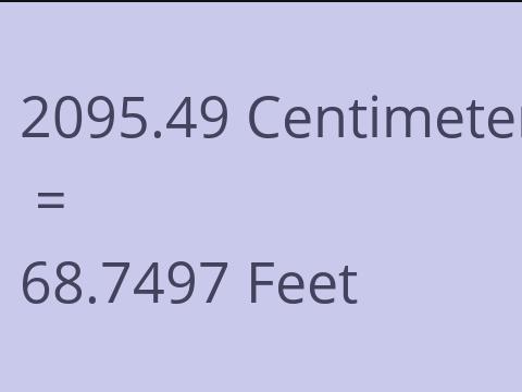 2095.49 CM TO FEET