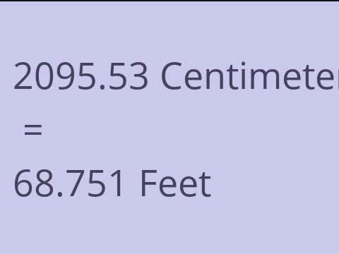 2095.53 CM TO FEET