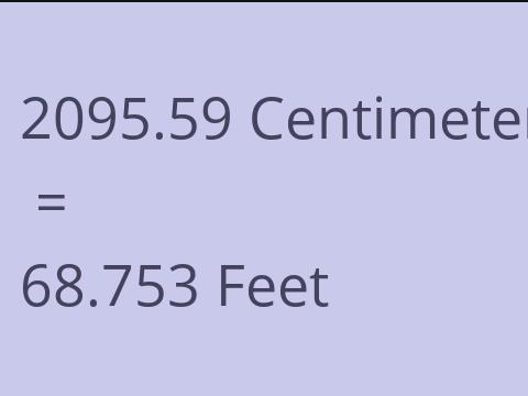 2095.59 CM TO FEET