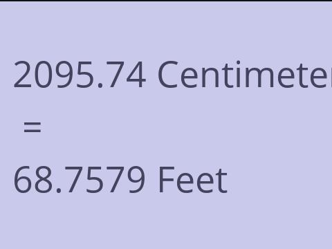 2095.74 CM TO FEET