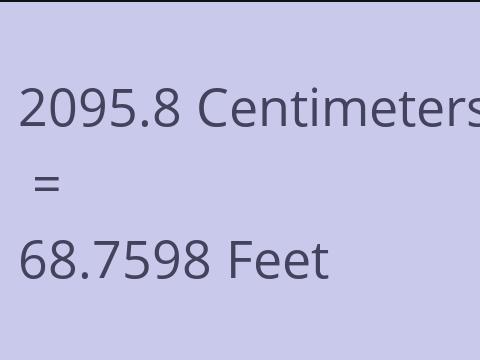 2095.8 CM TO FEET