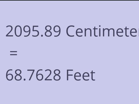2095.89 CM TO FEET