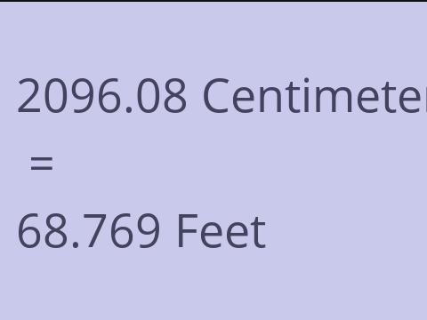 2096.08 CM TO FEET