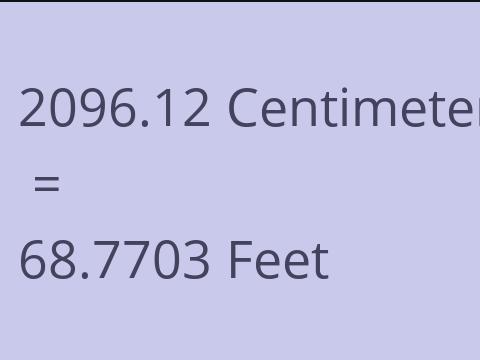 2096.12 CM TO FEET