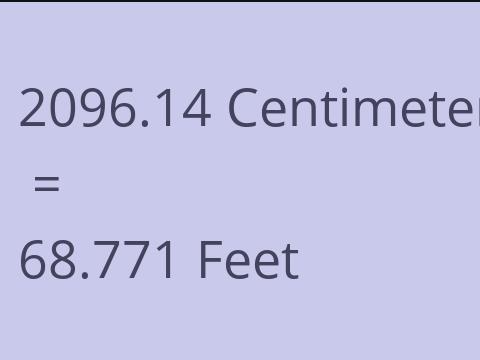 2096.14 CM TO FEET