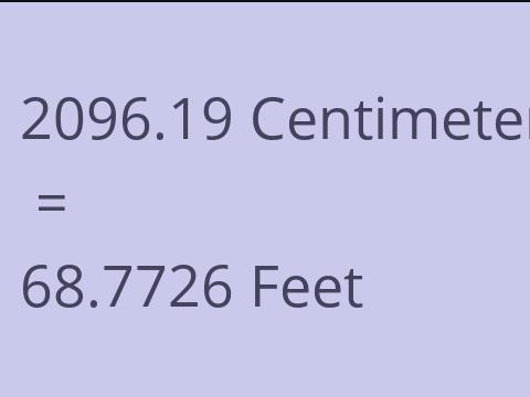2096.19 CM TO FEET