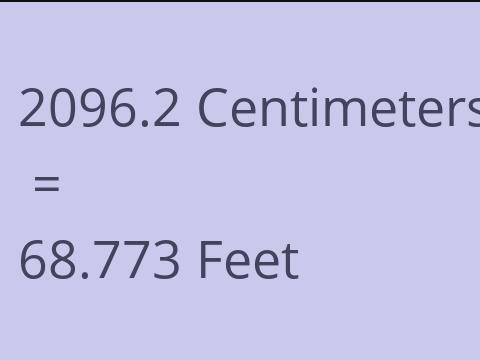 2096.2 CM TO FEET