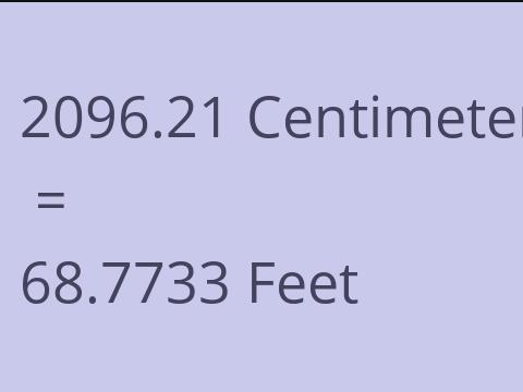 2096.21 CM TO FEET