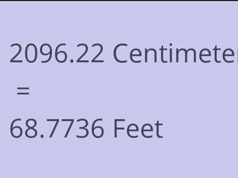 2096.22 CM TO FEET