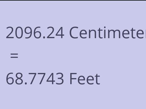 2096.24 CM TO FEET