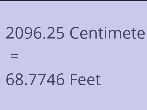 2096.25 CM TO FEET