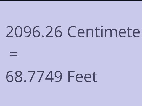 2096.26 CM TO FEET