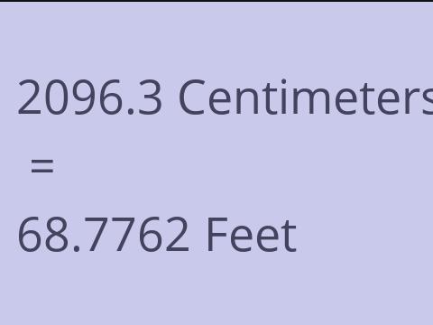 2096.3 CM TO FEET