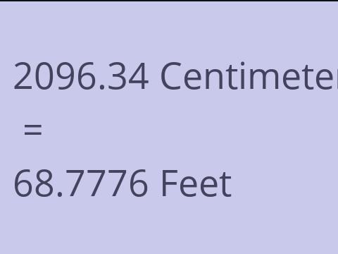 2096.34 CM TO FEET