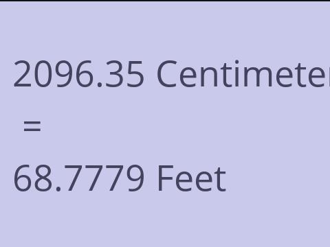 2096.35 CM TO FEET