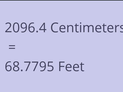 2096.4 CM TO FEET