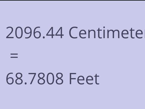 2096.44 CM TO FEET