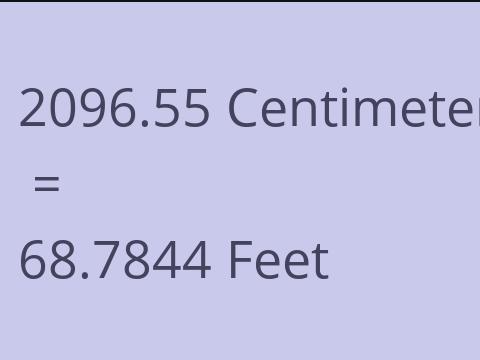 2096.55 CM TO FEET