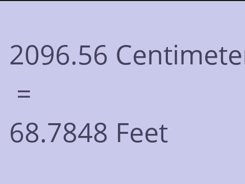 2096.56 CM TO FEET