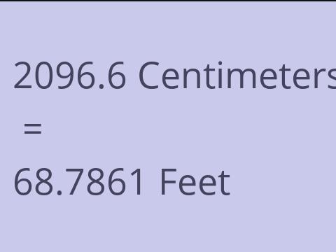 2096.6 CM TO FEET