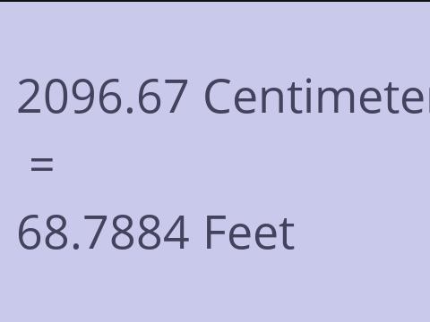 2096.67 CM TO FEET